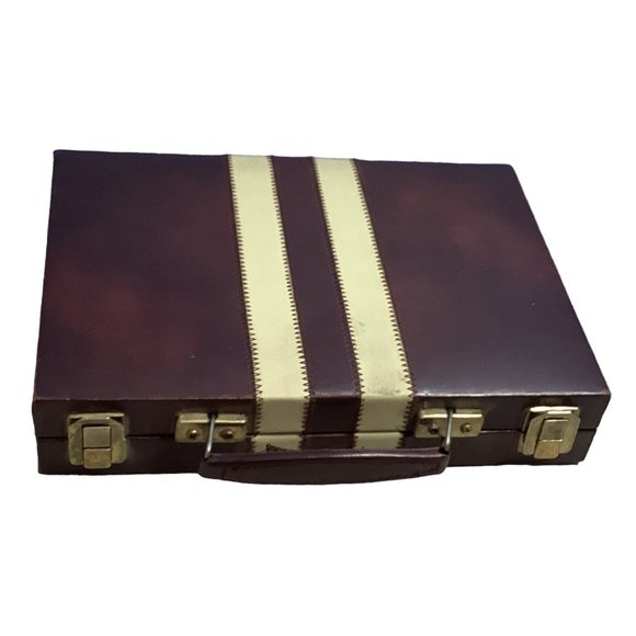 Vintage Backgammon Replacement Case Only Faux Leather 16" x 11" - Picture 3 of 10